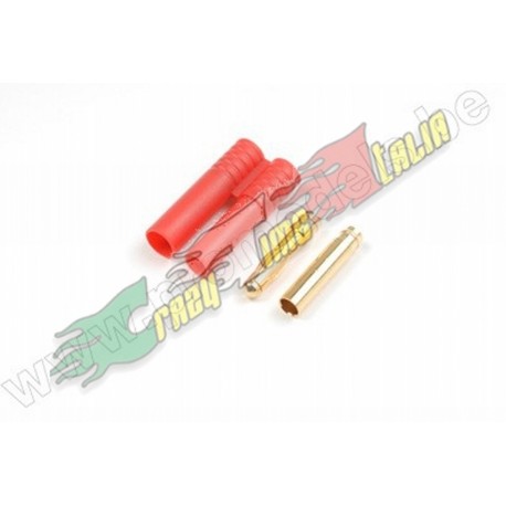 CONNETTORI DORATI 4MM CON COPERTURA IN PLASTICA (4PZ)
