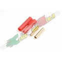 CONNETTORI DORATI 4MM CON COPERTURA IN PLASTICA (4PZ)