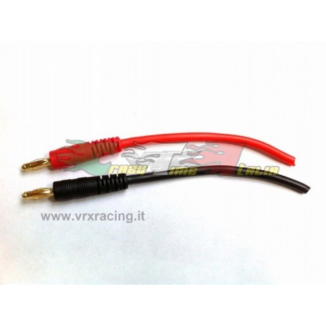 COPPIA CONNETTORI ATTACCO A BANANA 4mm CON CAVO