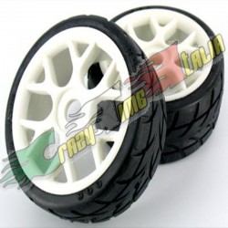 COPPIA GOMME 1/8 RALLY KOBRA RAGGI BIANCO ANTERIORE