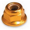 DADI AUTOBLOCCANTI M4 FLANGIATI COLOR ORO (4PZ)