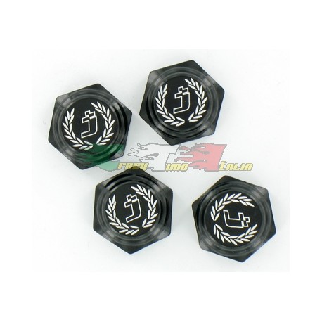 DADI RUOTA ALLUMINIO CHIUSI NERO FILETTO 1,25 (4)