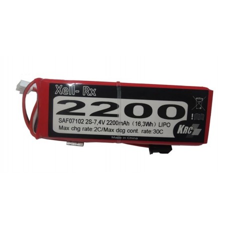 XELL-SPORT - BATTERIA LIPO 7,4V 2200mha 30C per Radio