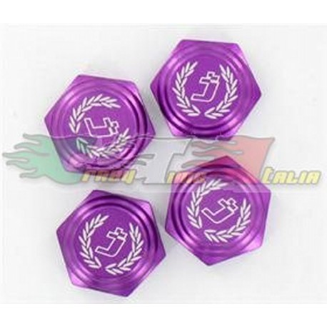 DADI RUOTA ALLUMINIO CHIUSI VIOLA FILETTO 1,25 (4)