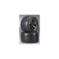 TRAXXAS 5374A - COPPIA GOMME TALON+ CERCHI GEMINI BLACK