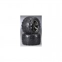 TRAXXAS 5374A - COPPIA GOMME TALON+ CERCHI GEMINI BLACKTRASCINATORE 12MM PERNO 5MM