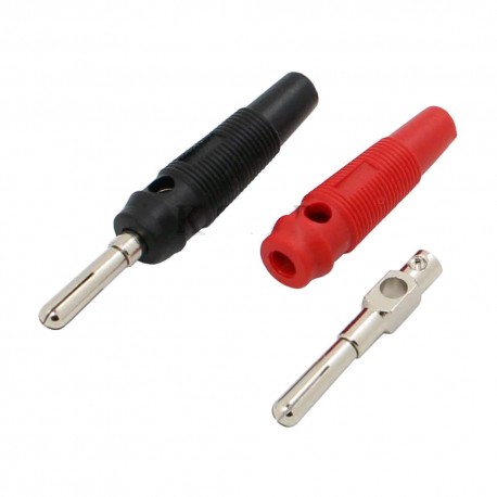 COPPIA CONNETTORI ATTACCO A BANANA 4mm