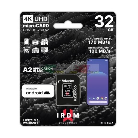 GOODRAM - microSD IRDM 32GB UHS I U3 A2 + adapter