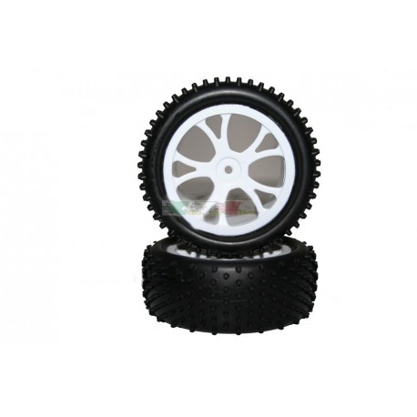 Ricambi VRX 10300W - Ruote Anteriori Off-road Buggy 1/10 cerchi bianchi