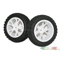 Ricambi VRX 10302 - Ruote Anteriori Off-road Buggy 1/10 cerchi bianchi