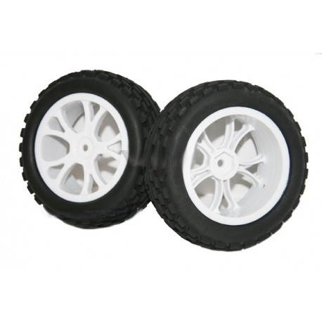 Ricambi VRX 10302 - Ruote Anteriori Off-road Buggy 1/10 cerchi bianchi