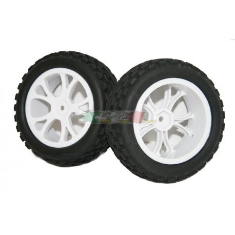 Ricambi VRX 10302 - Ruote Anteriori Off-road Buggy 1/10 cerchi bianchi