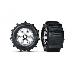 TRAXXAS 5672 - COPPIA GOMME PADDLE E CERCHI GEODE - ESAGONO 17MM