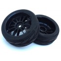 RICAMBI VRX 10417BK - COPPIA GOMME + CERCHI 1/10 ON ROAD
