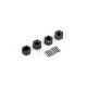 TRAXXAS 9750 - SET TRASCINATORI ESAGONALI 7MM (4)+ SPINE (8) PER 1/18