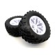 VRX RACING - COPPIA GOMME COMPLETE 1/10 MONSTER TRUCK CERCHI BIANCHI