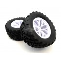 VRX RACING - COPPIA GOMME COMPLETE 1/10 MONSTER TRUCK CERCHI BIANCHI