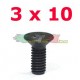 VITI SVASATE TESTA PIATTA ESAGONALE 3X10mm (10)