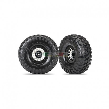 TRAXXAS 8172 - PNEUMATICI E CERCHI 2.2" METHOD NERO CROMATO BEADLOCK