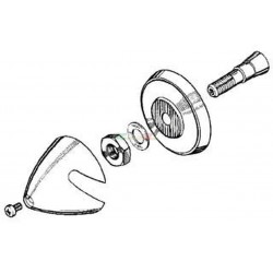 OGIVA ALLUMINIO ANODIZZATO CON GRANO ALBERO 5mm FORO 2,3MM