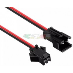 COPPIA CAVO CONNETTORE JST SM 2p MASCHIO FEMMINA alimentazione M F presa spina