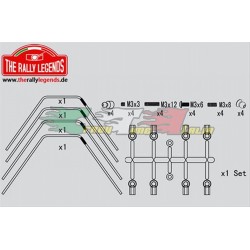 RICAMBI RALLY LEGENDS SERIE BARRE DI TORSIONE A+P 2 TIPI