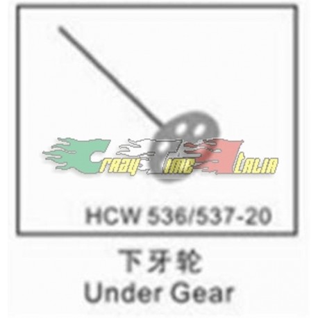 RICAMBIO ASSE PRINCIPALE CON INGRANAGGIO PER MOD. E107(MINI ELICOTTERO 4 CH 2,4GHZ)