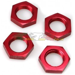 ROBITRONIC R26012R - SET DADI RUOTA 17 mm ESAGONALI APERTI IN ALLUMINIO ROSSI