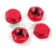 ROBITRONIC R26189R - SET DADI RUOTA 17 mm ESAGONALI CHIUSI IN ALLUMINIO ROSSI