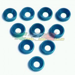 ULTIMATE RACING - RONDELLE CONICHE ALLUMINIO BLU M4 (10pz)