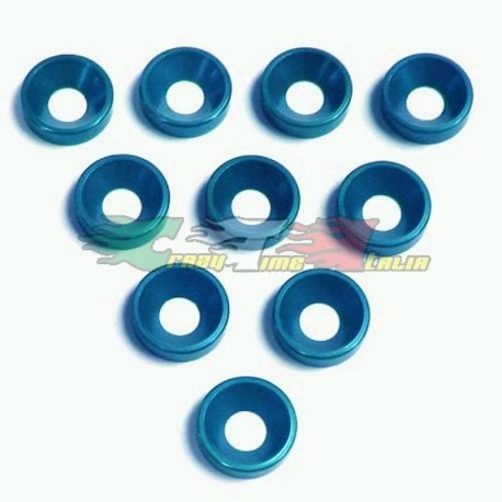 RONDELLE CONICHE ALLUMINIO BLU 4MM