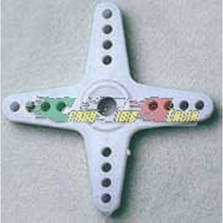 SQUADRETTA SERVO 4 BRACCI IN PLASTICA D28XL28MM (1PZ)