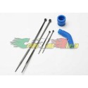 TRAXXAS 5245 - COLLETTORE MARMITTA +DEFLETTORE DI SCARICO(BLU)+FASCETTE