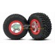 TRAXXAS 7073A - COPPIA GOMME + CERCHI SLASH 1/16