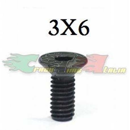 VITI SVASATE TESTA PIATTA ESAGONALE 3X6mm (10PZ)