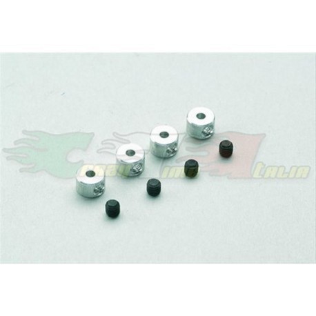 COLLARINI ALLUMINIO 4mm CON GRANI (4PZ)