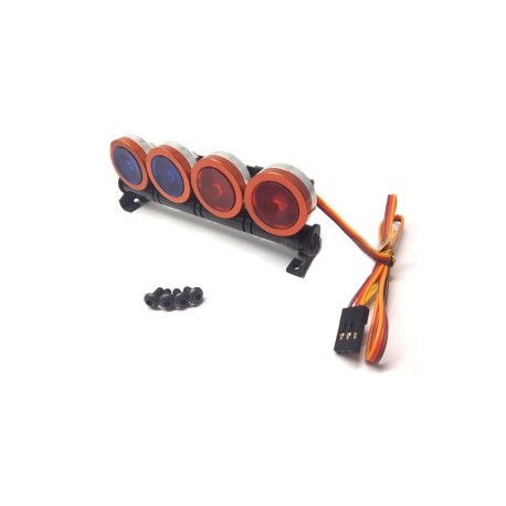 BARRA LED 4 LUCI BLU E ROSSE LAMPEGGIANTI