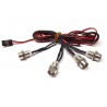 Kit luci da 4 led con parabola in metallo