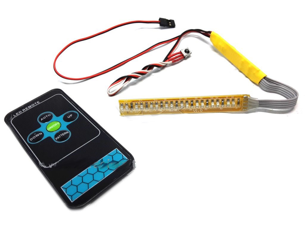 Striscia LED Bianca GTPOWER Per Auto RC - 12 Modalità Lampeggianti, Universale 1/4-1/18