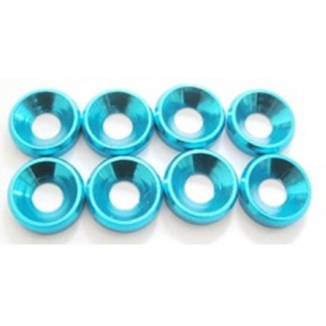 RONDELLE SVASATE ALLUMINIO AZZURRO 3mm