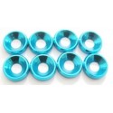 RONDELLE SVASATE ALLUMINIO AZZURRO 3mm
