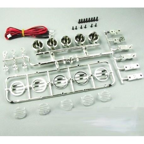 Barra luminosa cromata a 5 led (Light Bar)