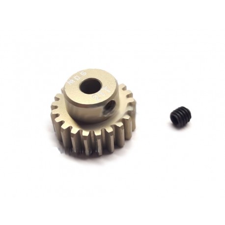 Pignone Rocket 42DP modulo 0.6 21T in alluminio 7075 rivestito in titanio foro da 3.175mm