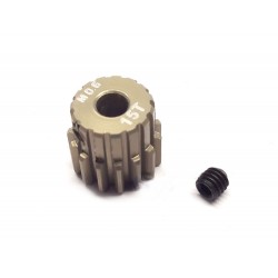 Pignone Rocket 42DP modulo 0.6 15T in alluminio 7075 rivestito in titanio foro da 3.175mm