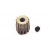 Pignone Rocket 42DP modulo 0.6 14T in alluminio 7075 rivestito in titanio foro da 3.175mm
