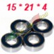 CUSCINETTO 15X21X4 DOPPIO SCHERMO IN PLASTICA (1)