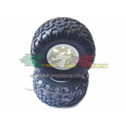 RICAMBI HIMOTO 98-P003 -COPPIA GOMME COMPLETE MONSTER TRUCK 1/10