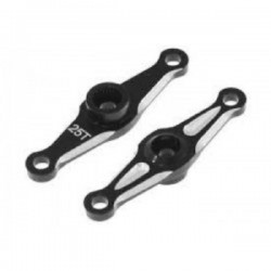 SQUADRETTA SERVO DOPPIO 25T FUTABA ALLUMINIO NERO