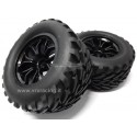 VRX RACING - COPPIA GOMME COMPLETE 1/10 MONSTER TRUCK CERCHI NERI
