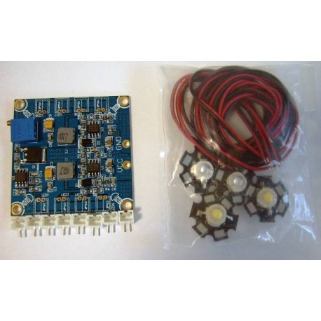 Kit luci composto da 4 LED per esacottero